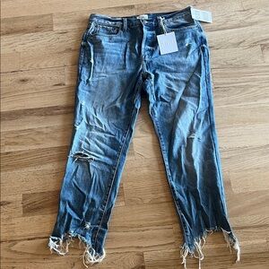 Pistola Light Blue Frayed Hem Jeans